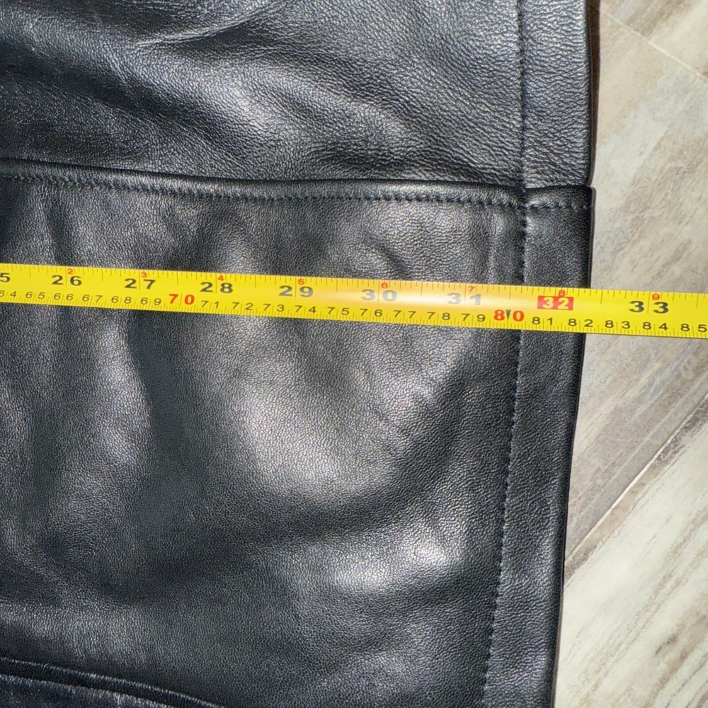 Black Soft Lightweight Leather Dress Jacket Coat Lined Men's Size XL - Picture 15 of 16